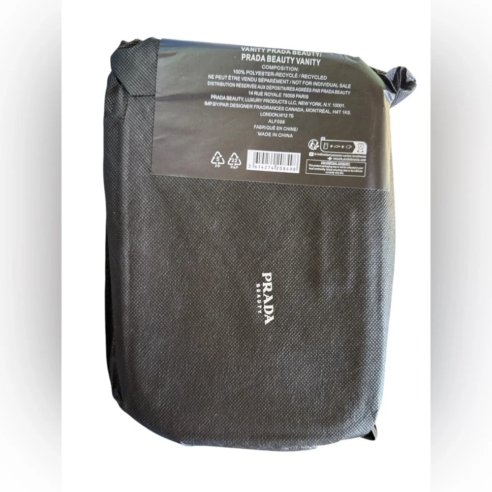 New in Dust Bag Prada Beauty GWP Handles Vanity w/ Mirror & 2 Pockets